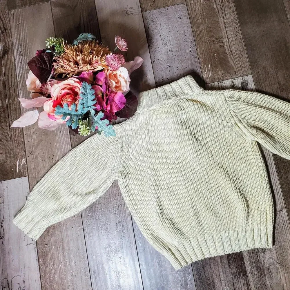 Gymboree Cream Toddler Boys Cable Knit Sweater Size XS (3-4)